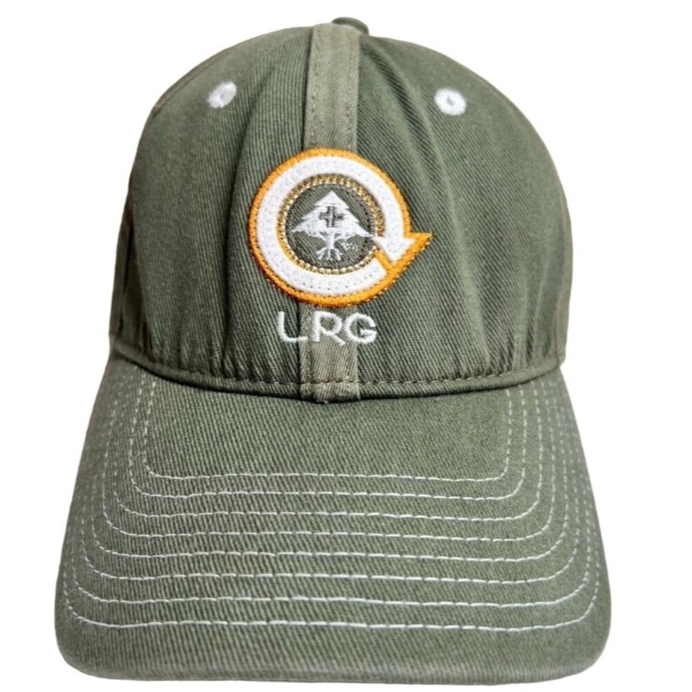 LRG Green Baseball Cap With Embroidered Logo Fitted Flex Fit Hat Size Medium